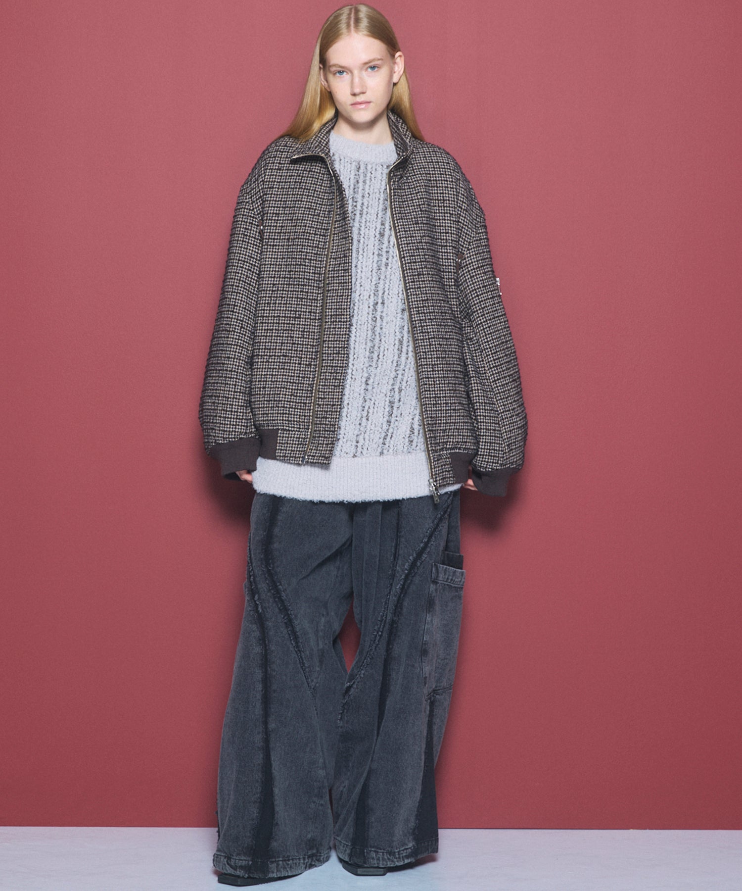 Denim Switching Alien Wide Pants