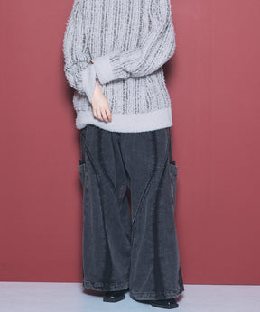 Denim Switching Alien Wide Pants