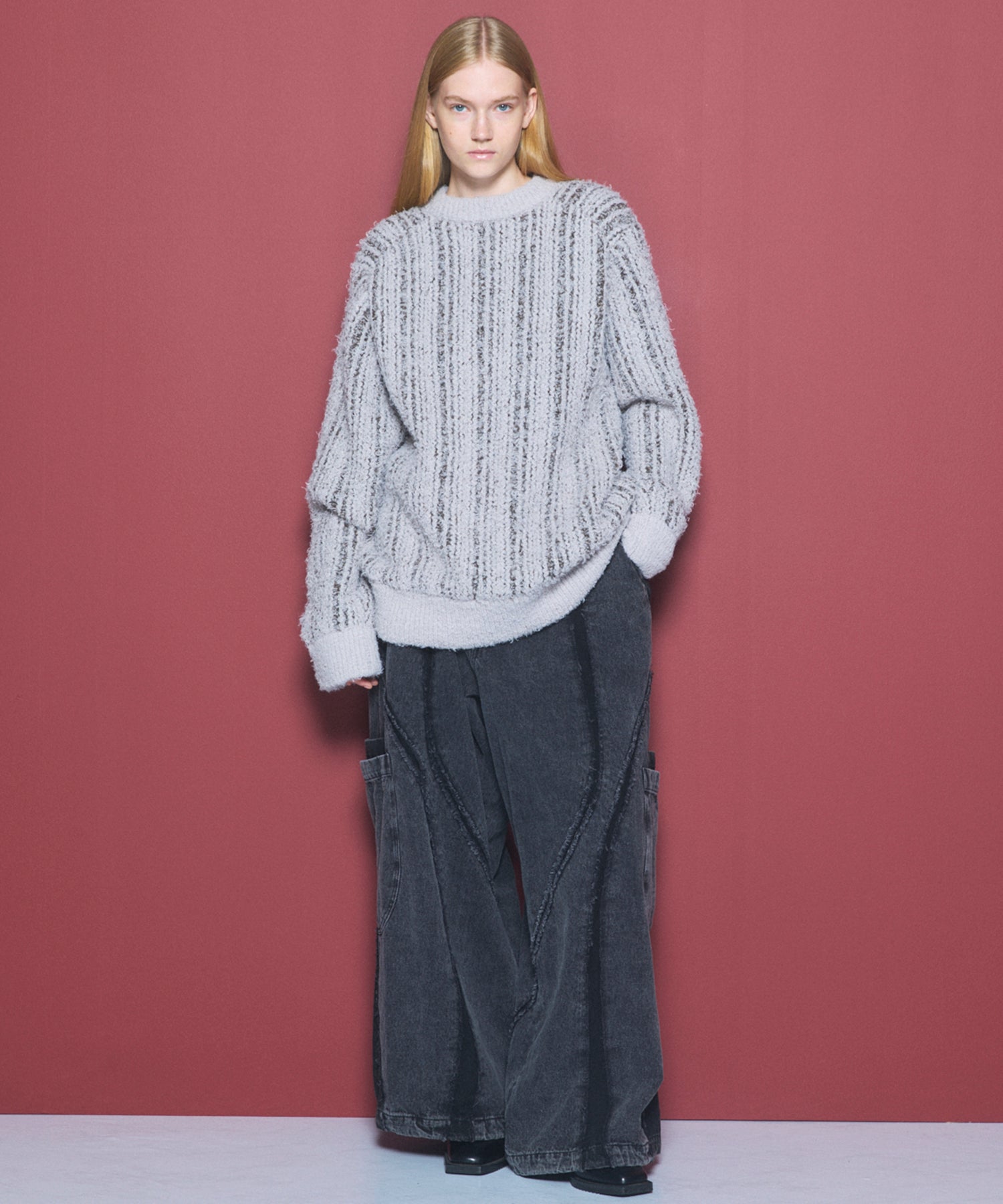Denim Switching Alien Wide Pants