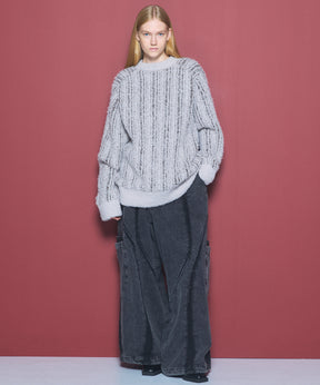 Denim Switching Alien Wide Pants