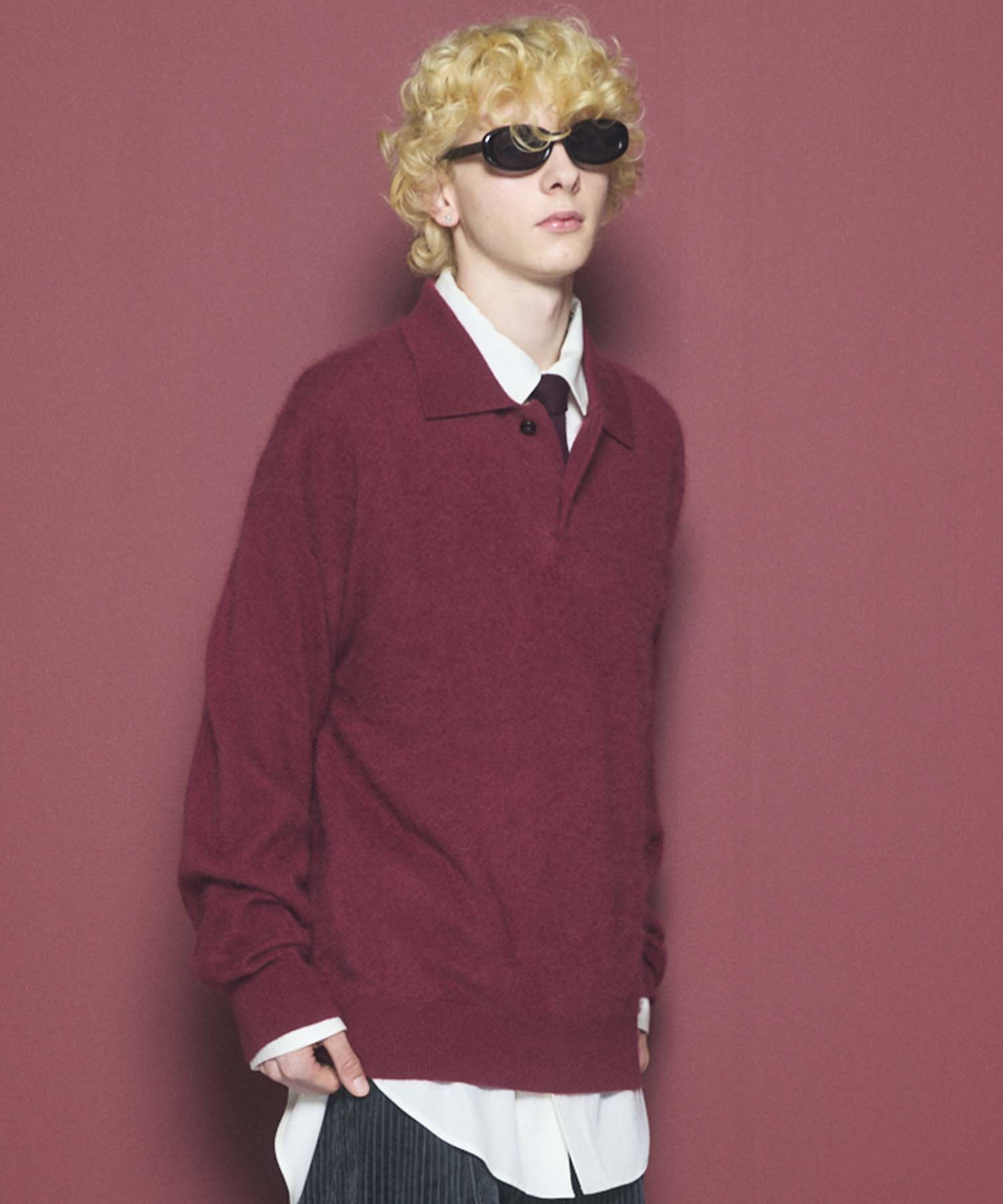 Airy Striped Gabardine Prime-Over Short-sleeved Shirt