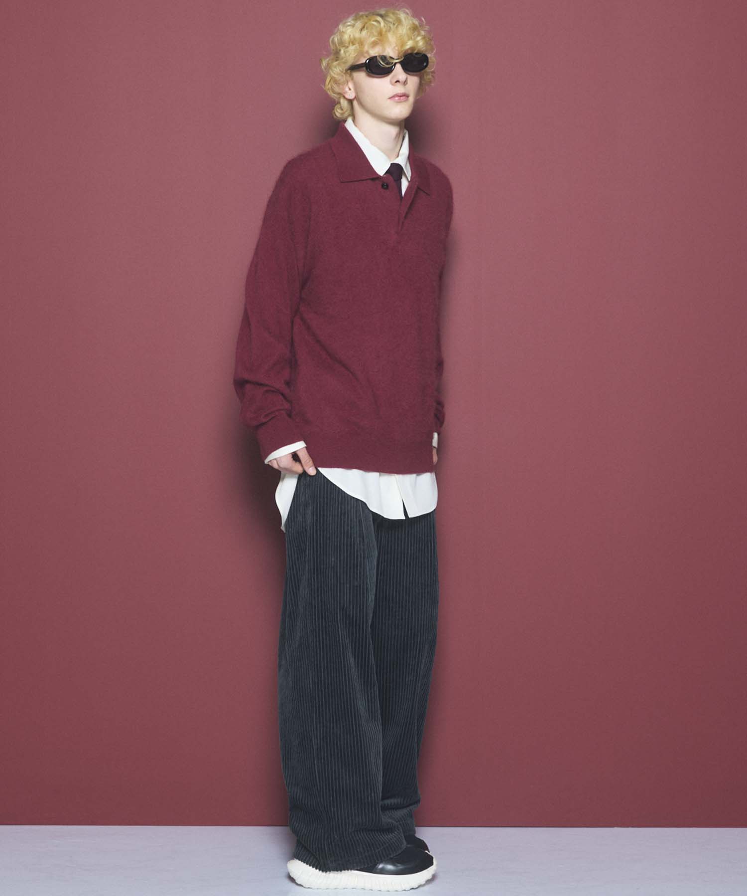 Wide-Wale Corduroy One-Tuck Pants