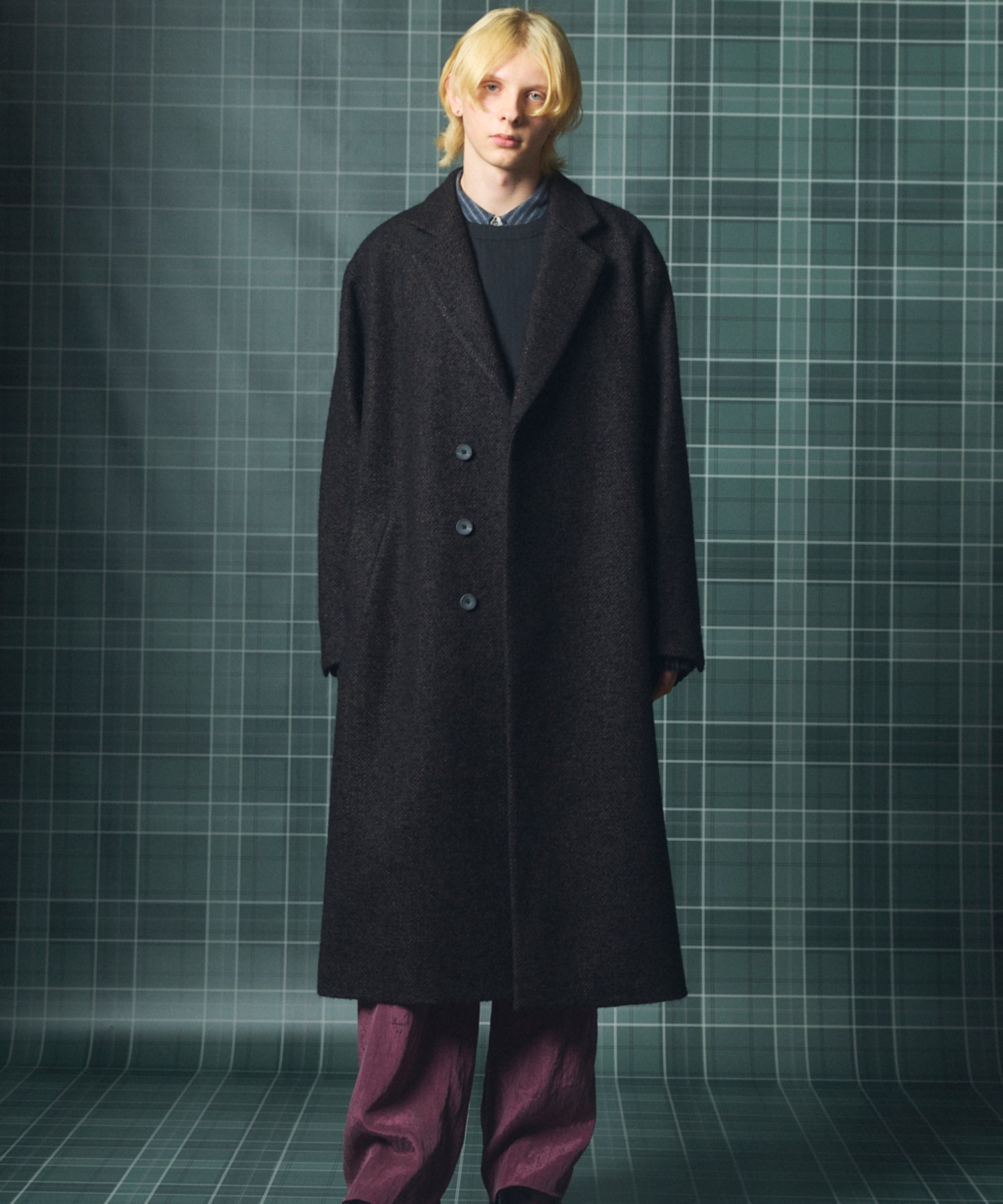 [26AW PRE-ORDER] [Italian dead stock fabric] Prime over regular collar shirt coat