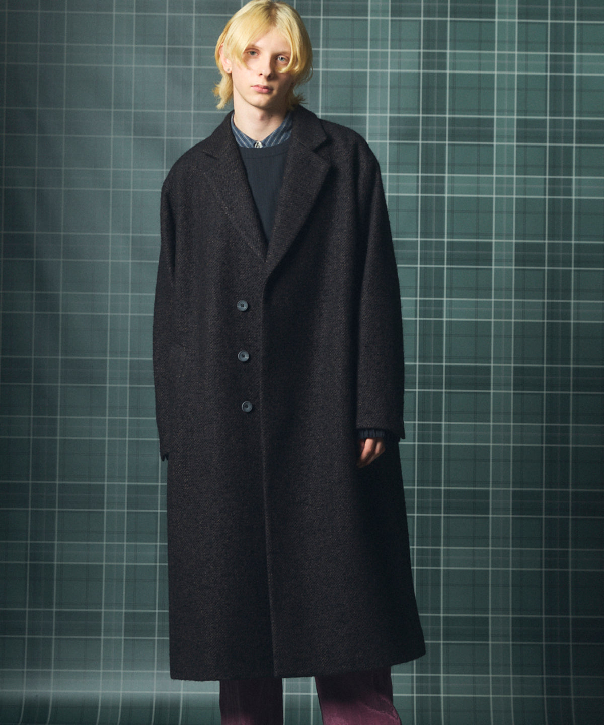 [26AW PRE-ORDER] [Italian dead stock fabric] Prime over regular collar shirt coat