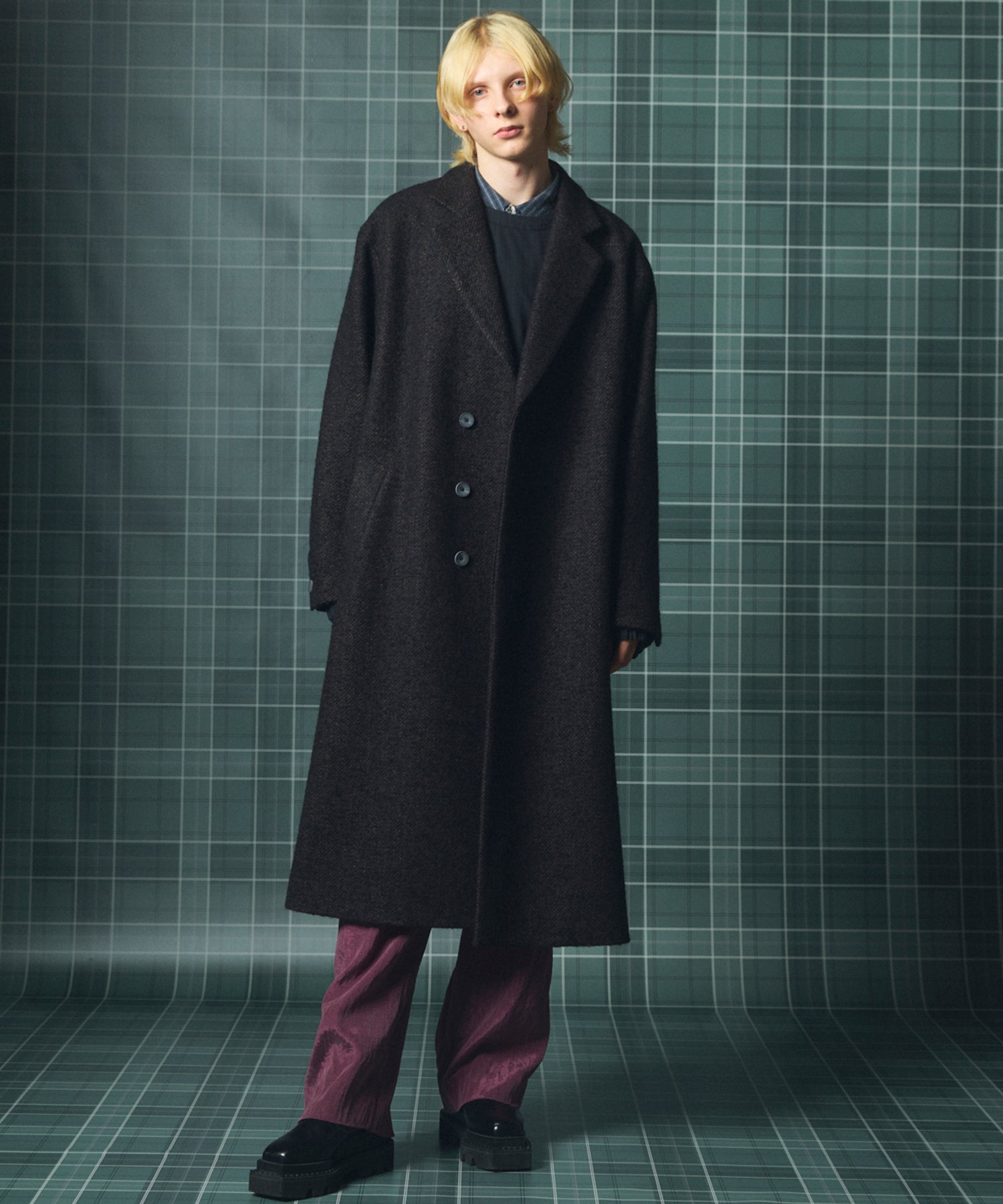 [26AW PRE-ORDER] [Italian dead stock fabric] Prime over regular collar shirt coat