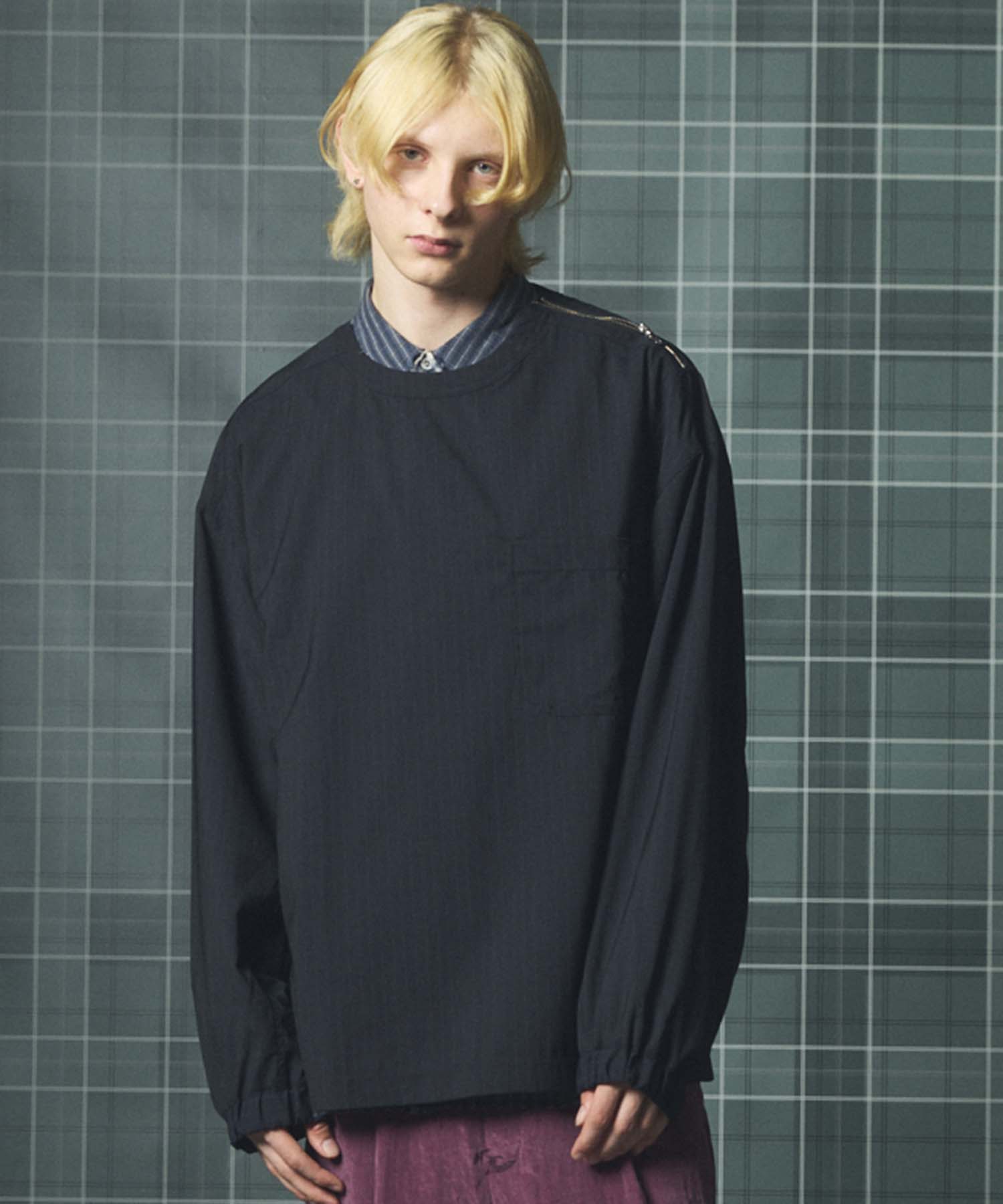【26SS PRE-ORDER】Birdseye Jersey Mesh Prime-Over Henry Neck Short-sleeved T-shirt