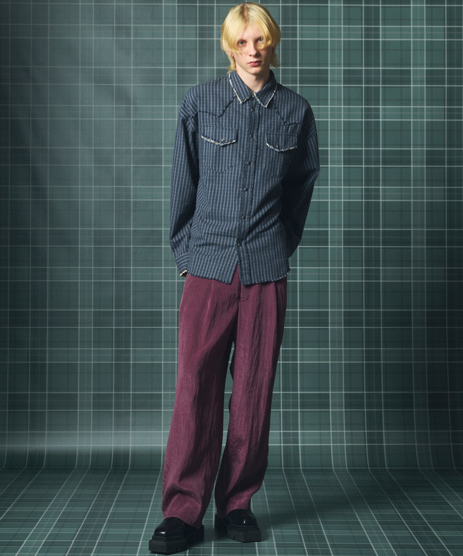 【26AW PRE-ORDER】デストロイダメージプライムオーバーコットンネルウエスタンシャツ