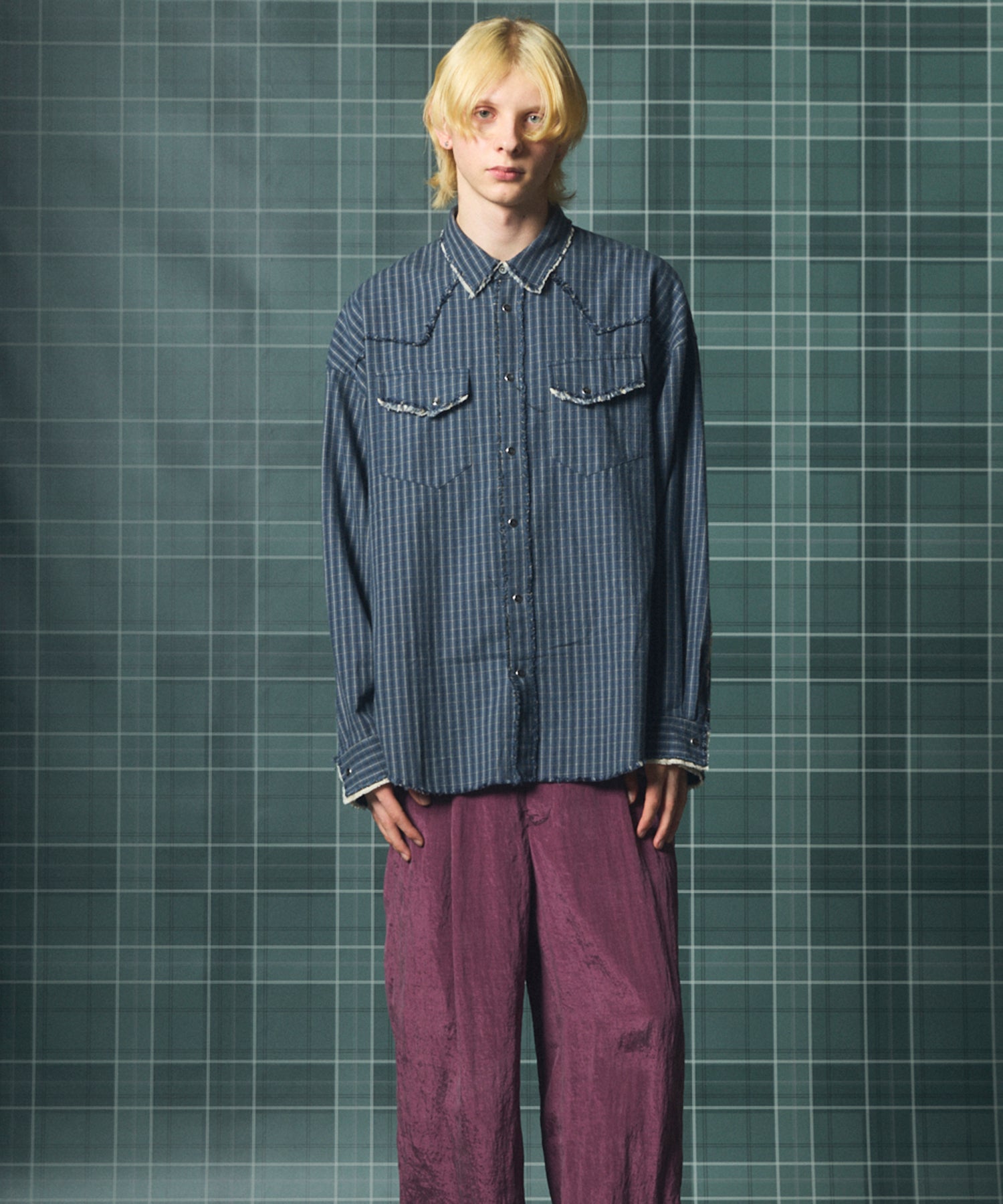 【26AW PRE-ORDER】デストロイダメージプライムオーバーコットンネルウエスタンシャツ