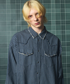 【26AW PRE-ORDER】デストロイダメージプライムオーバーコットンネルウエスタンシャツ