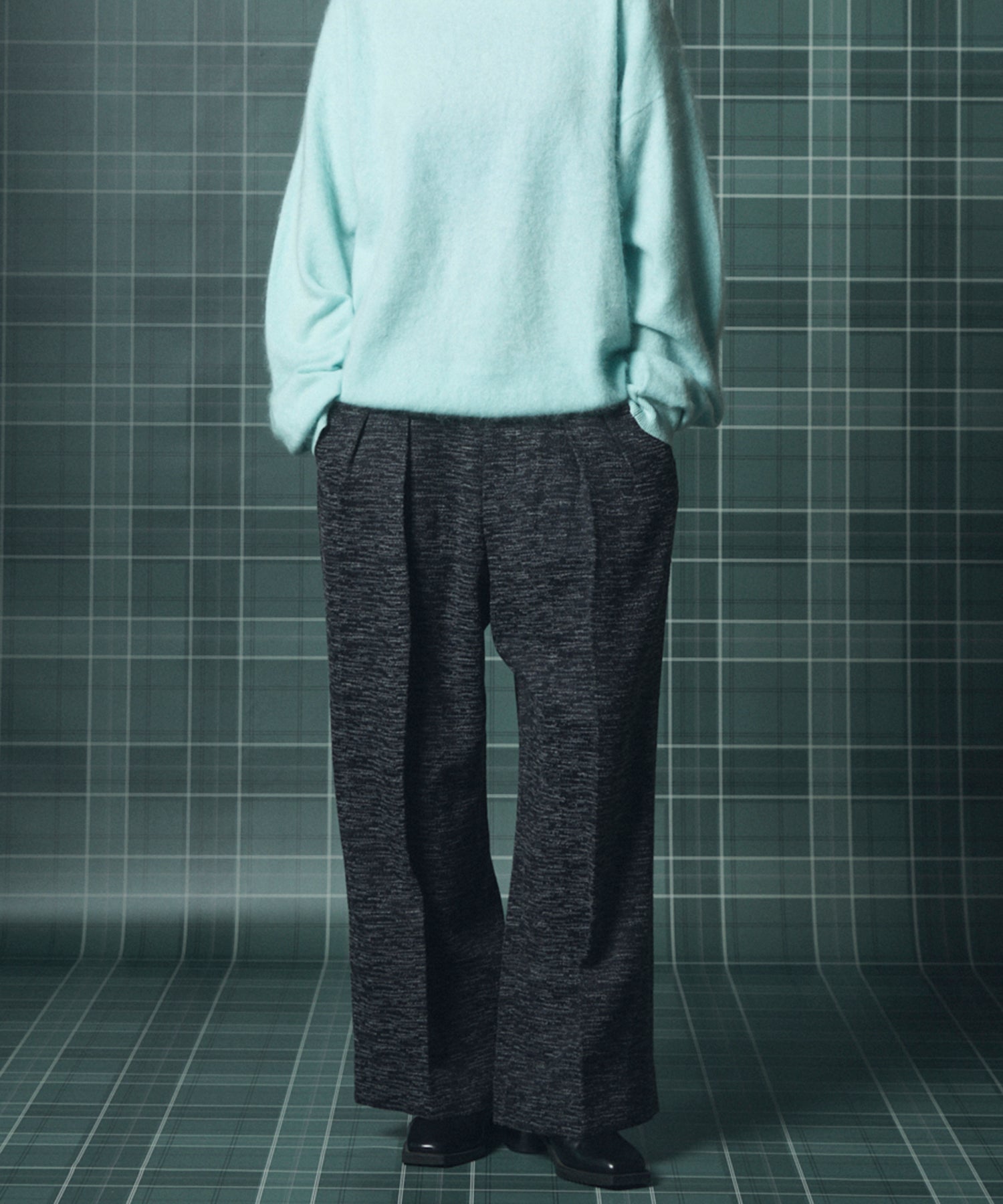 [Italian Dead Stock Fabric] Prime-Over Regular Collar Long Sleeve Shirt