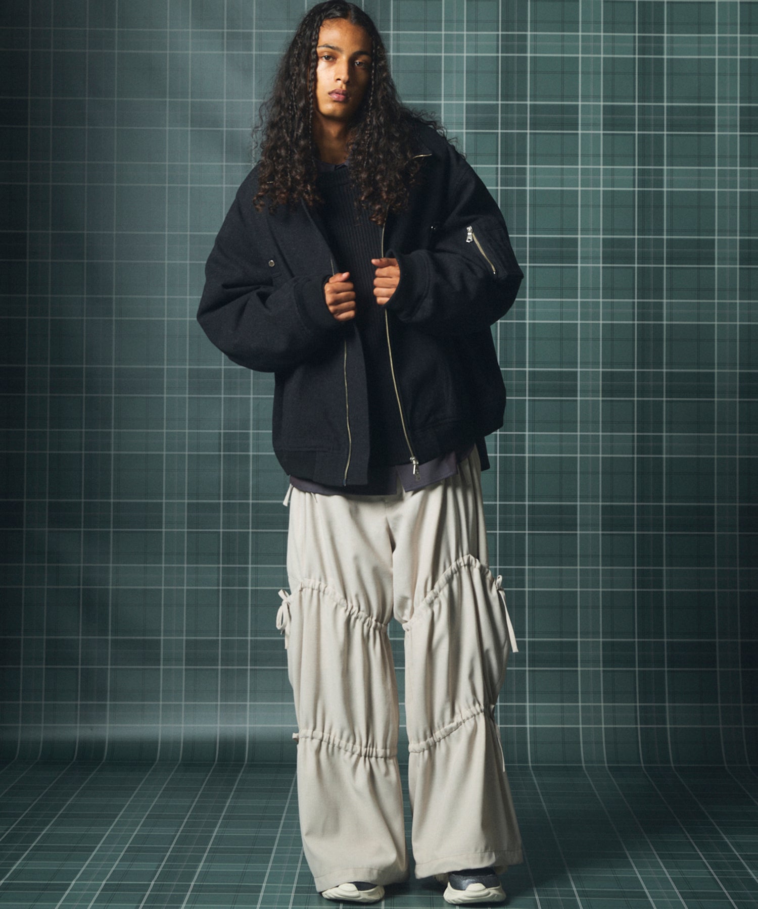 【26SS PRE-ORDER】Airy Striped Gabardine Prime-Wide Two-tuck Pants