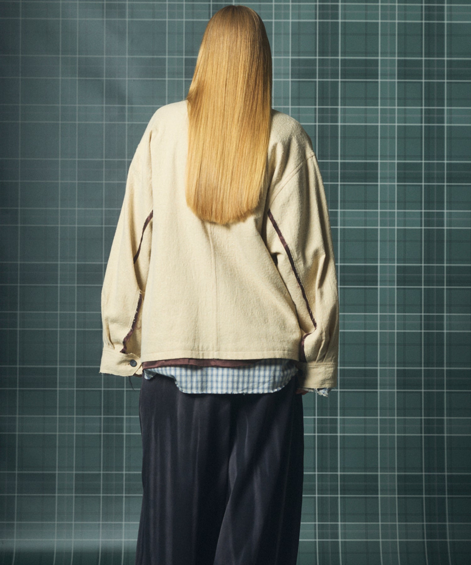 【26AW PRE-ORDER】ウールコットントリミングミックスプライムオーバーファティーグシャツジャケット