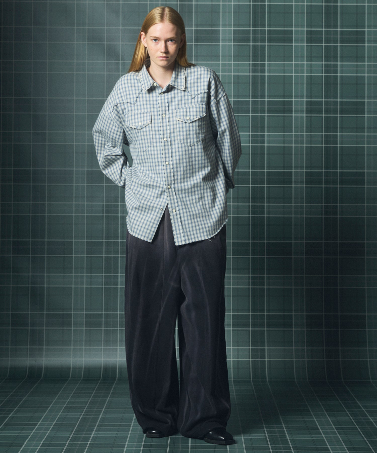 【26AW PRE-ORDER】デストロイダメージプライムオーバーコットンネルウエスタンシャツ