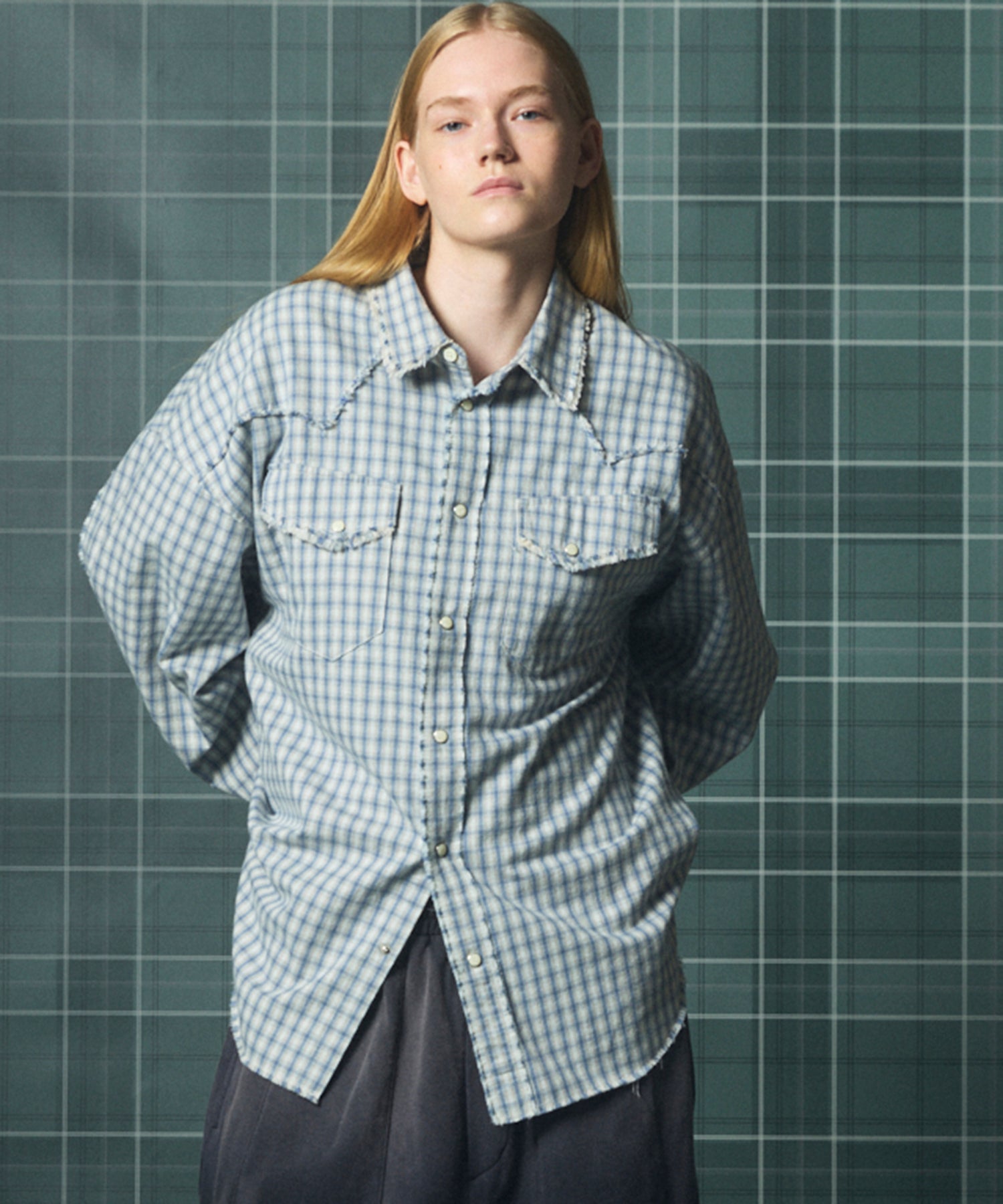【26AW PRE-ORDER】デストロイダメージプライムオーバーコットンネルウエスタンシャツ