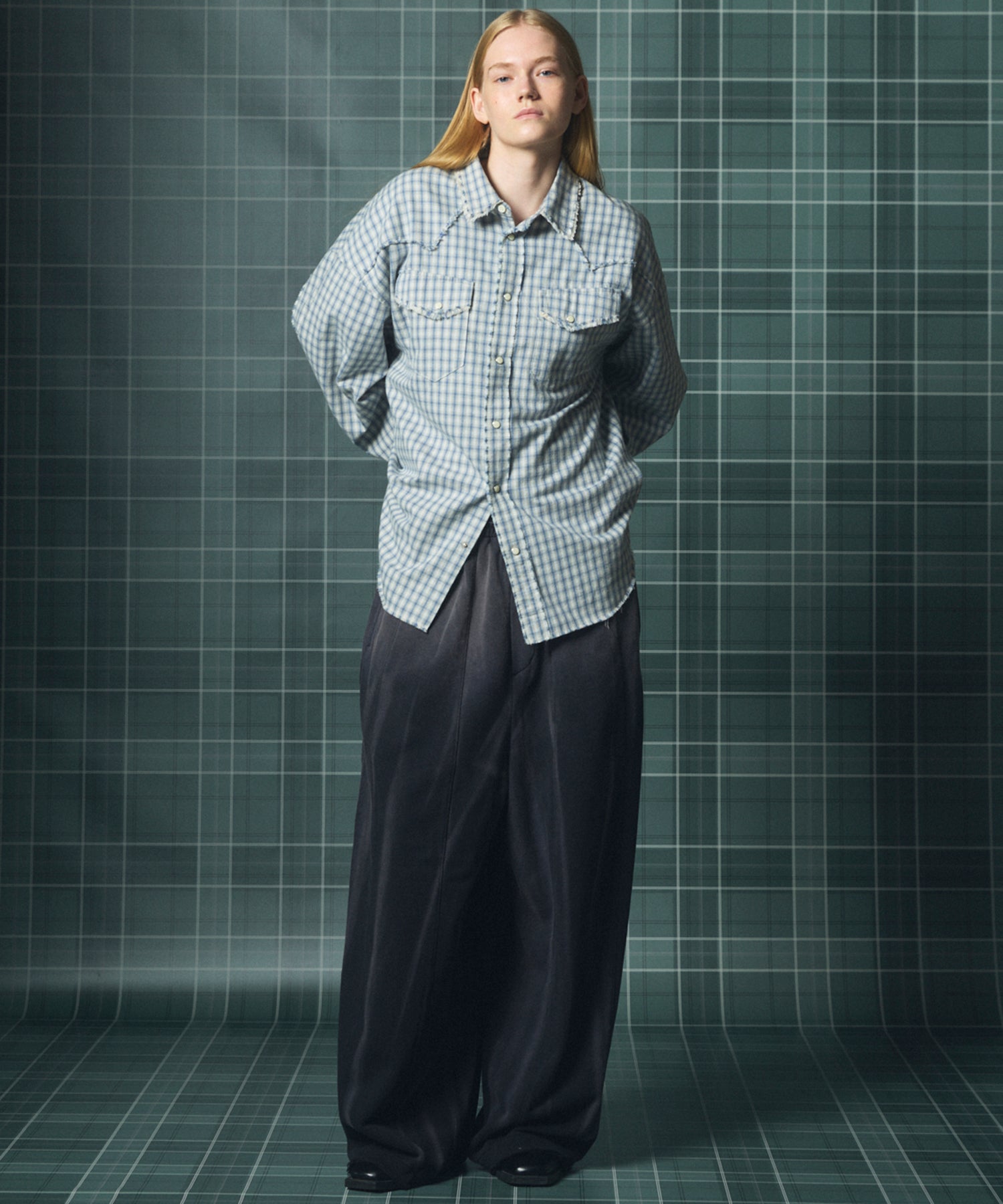 【26AW PRE-ORDER】페이드 인 사이드 아웃 프라임 와이드 3D 전환 스웨트 팬츠