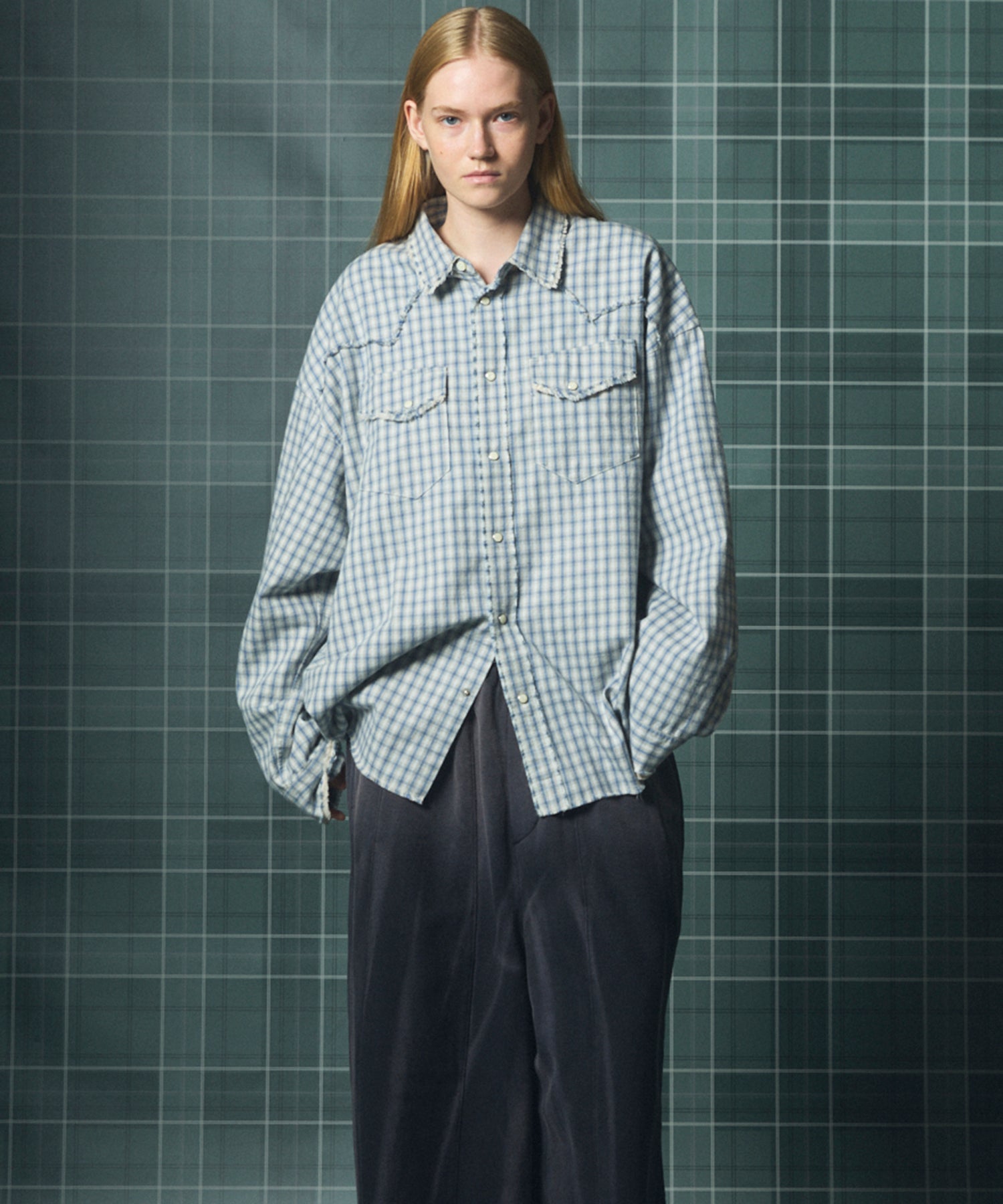 【26AW PRE-ORDER】デストロイダメージプライムオーバーコットンネルウエスタンシャツ