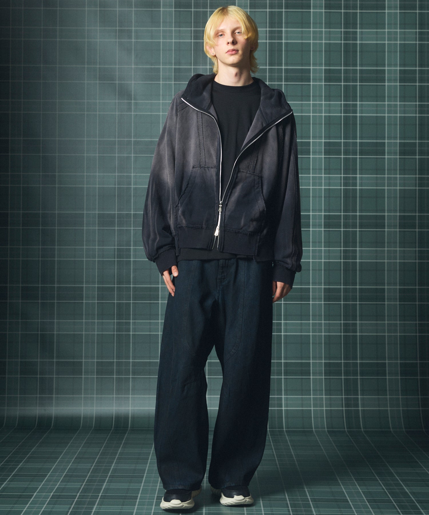 Three-Dimensional Cutting Denim Pants