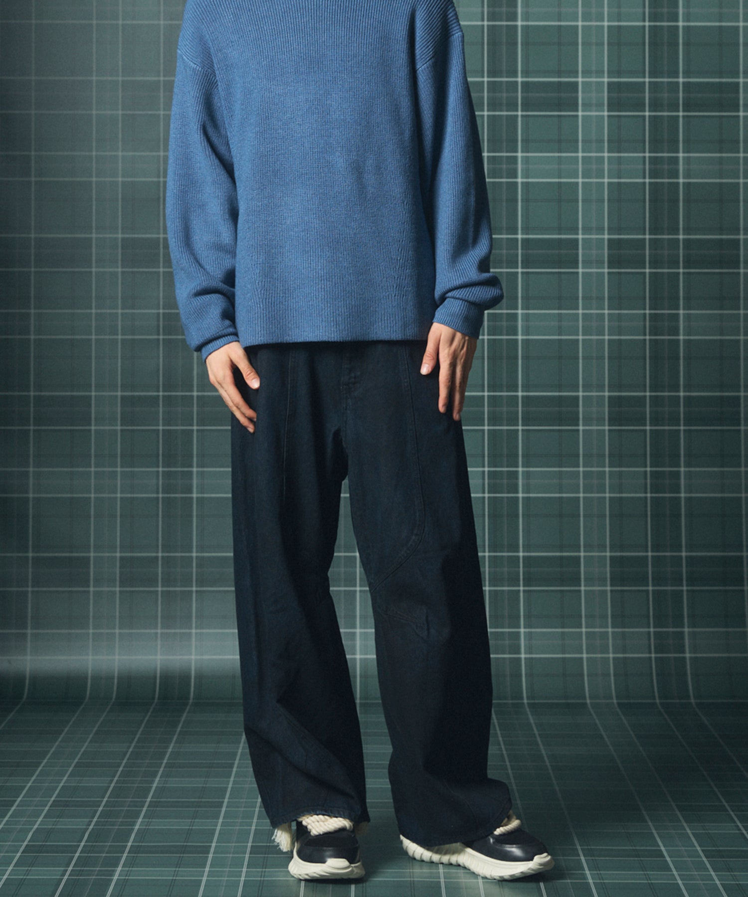 Three-Dimensional Cutting Denim Pants