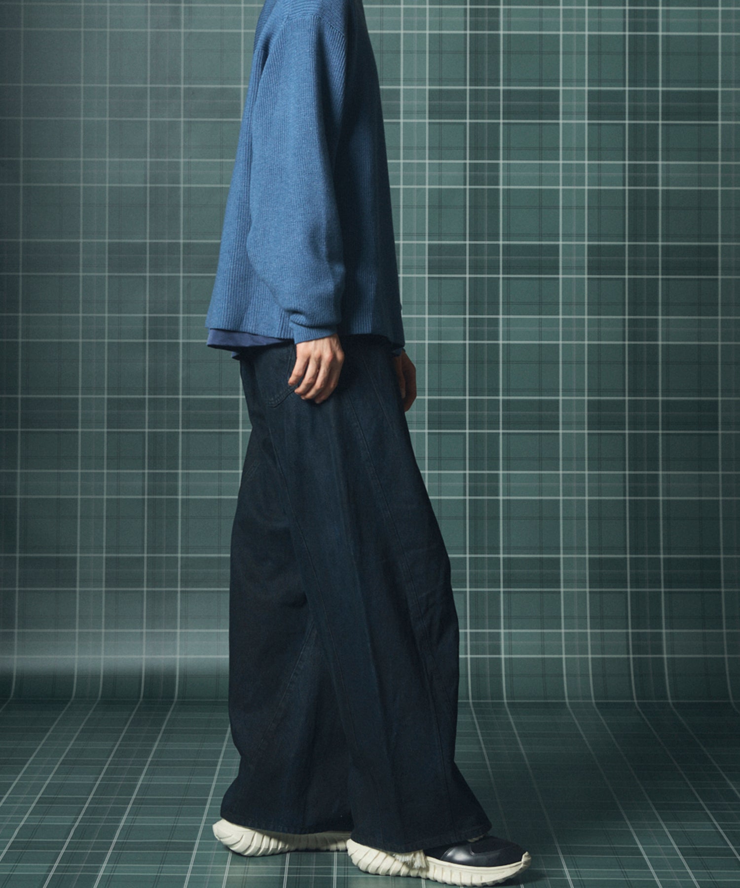 Three-Dimensional Cutting Denim Pants