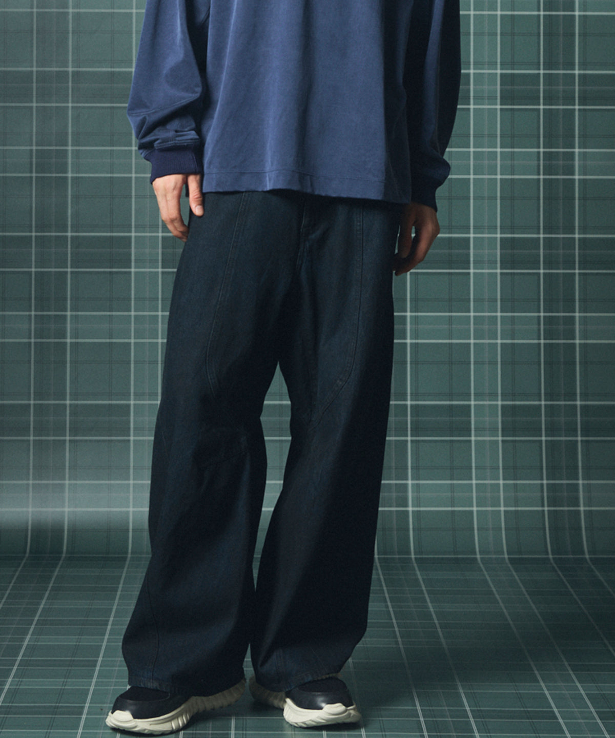 Three-Dimensional Cutting Denim Pants