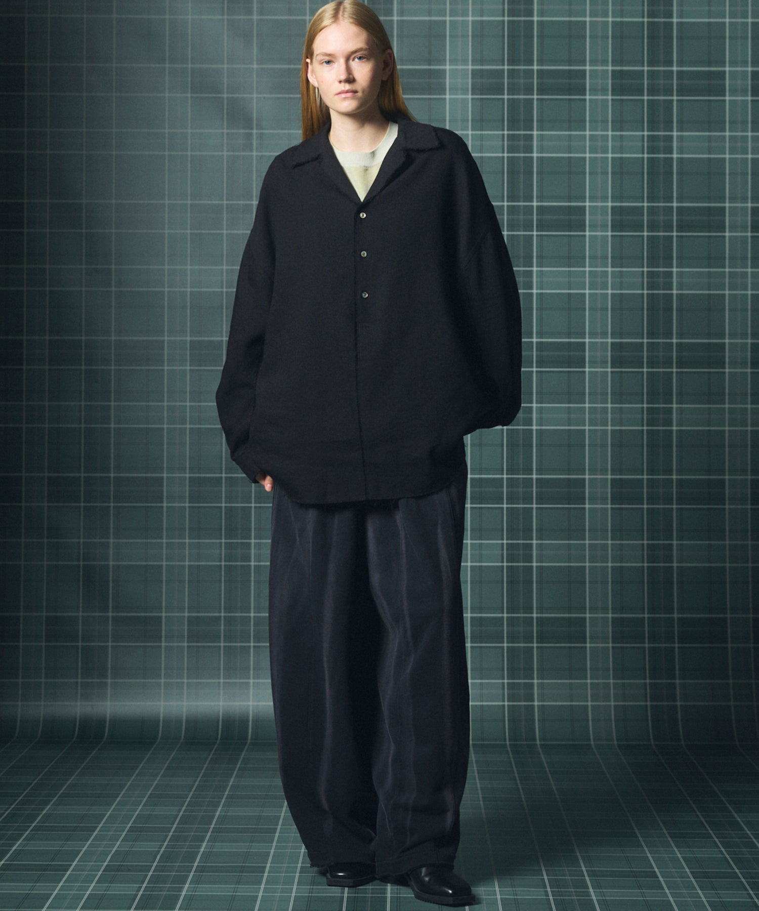 【26AW PRE-ORDER】페이드 인 사이드 아웃 프라임 와이드 3D 전환 스웨트 팬츠