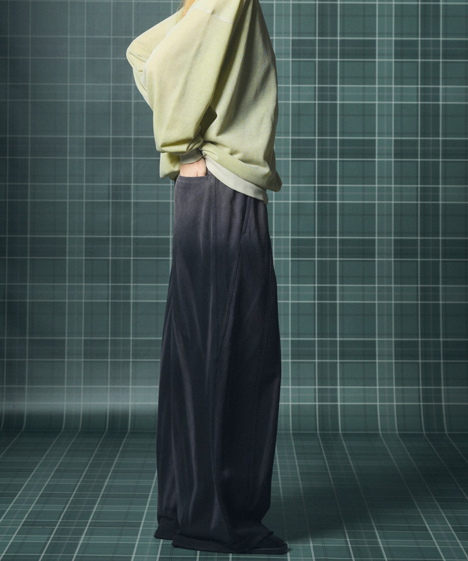 【26AW PRE-ORDER】페이드 인 사이드 아웃 프라임 와이드 3D 전환 스웨트 팬츠