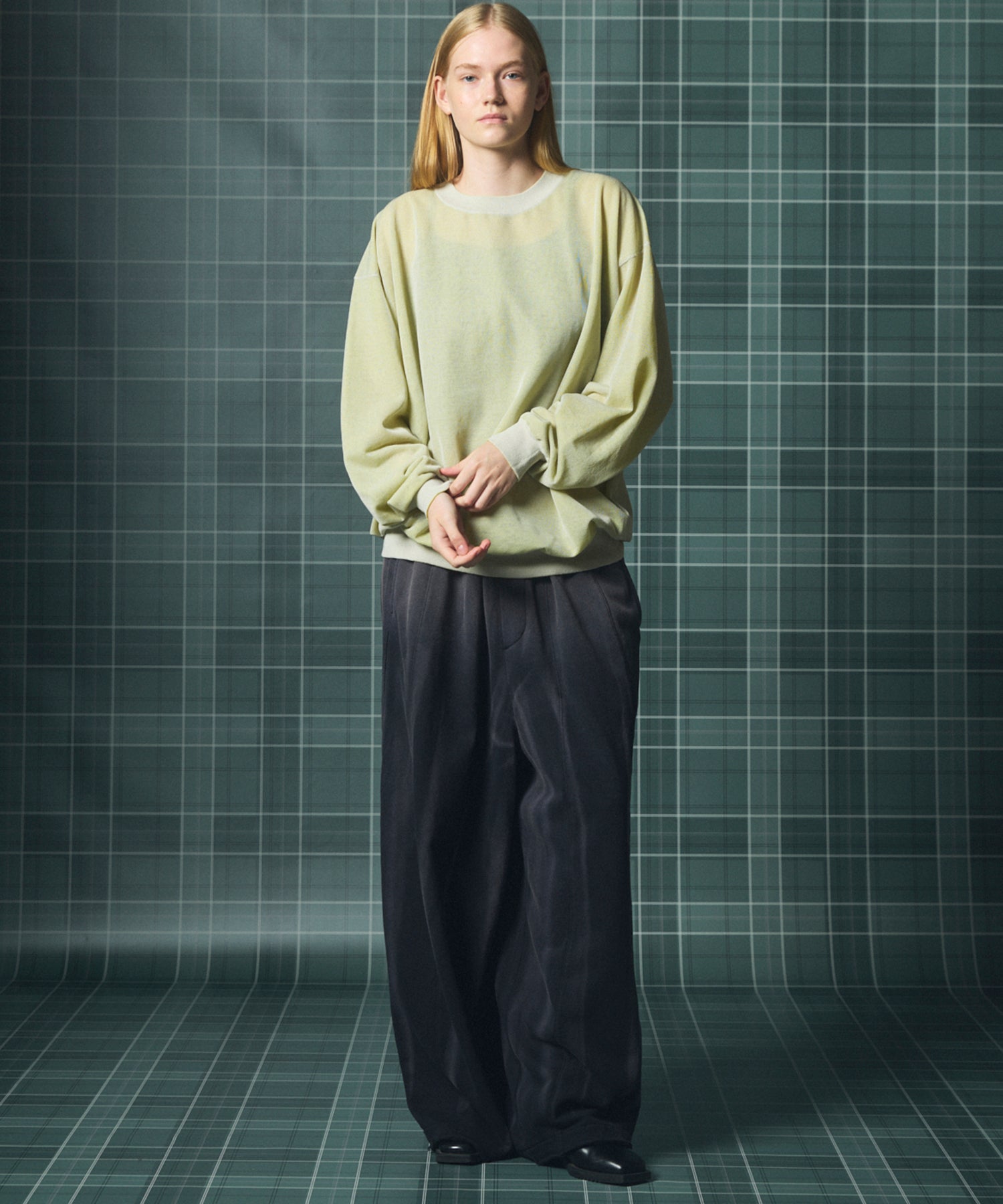 【26AW PRE-ORDER】페이드 인 사이드 아웃 프라임 와이드 3D 전환 스웨트 팬츠