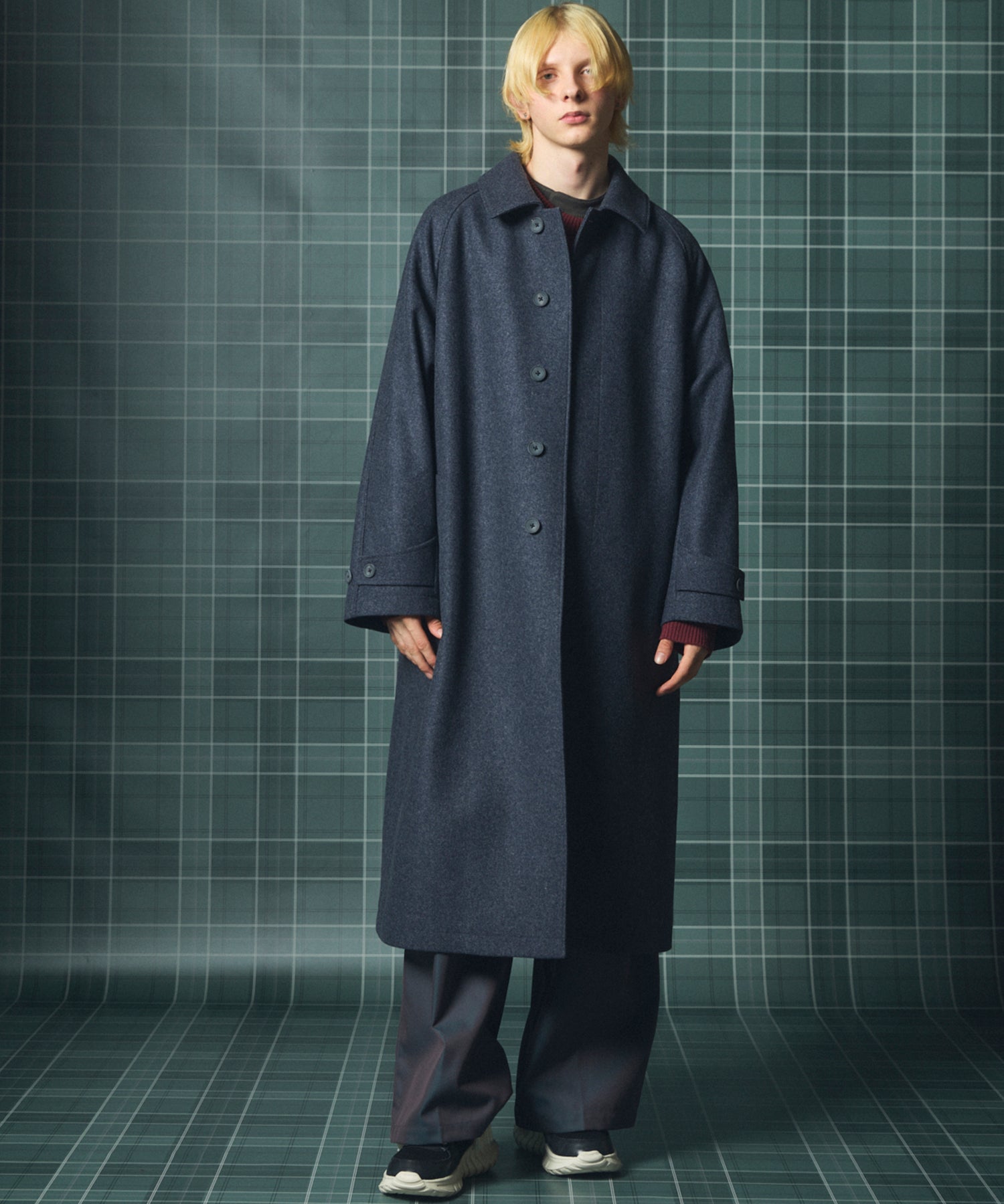 【26AW PRE-ORDER】【Italian Dead Stock Fabric】プライムオーバーステンカラーコート