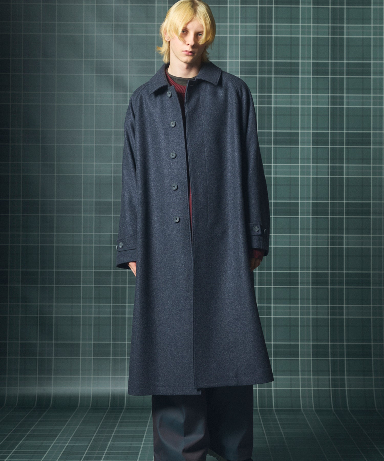 【26AW PRE-ORDER】【Italian Dead Stock Fabric】プライムオーバーステンカラーコート
