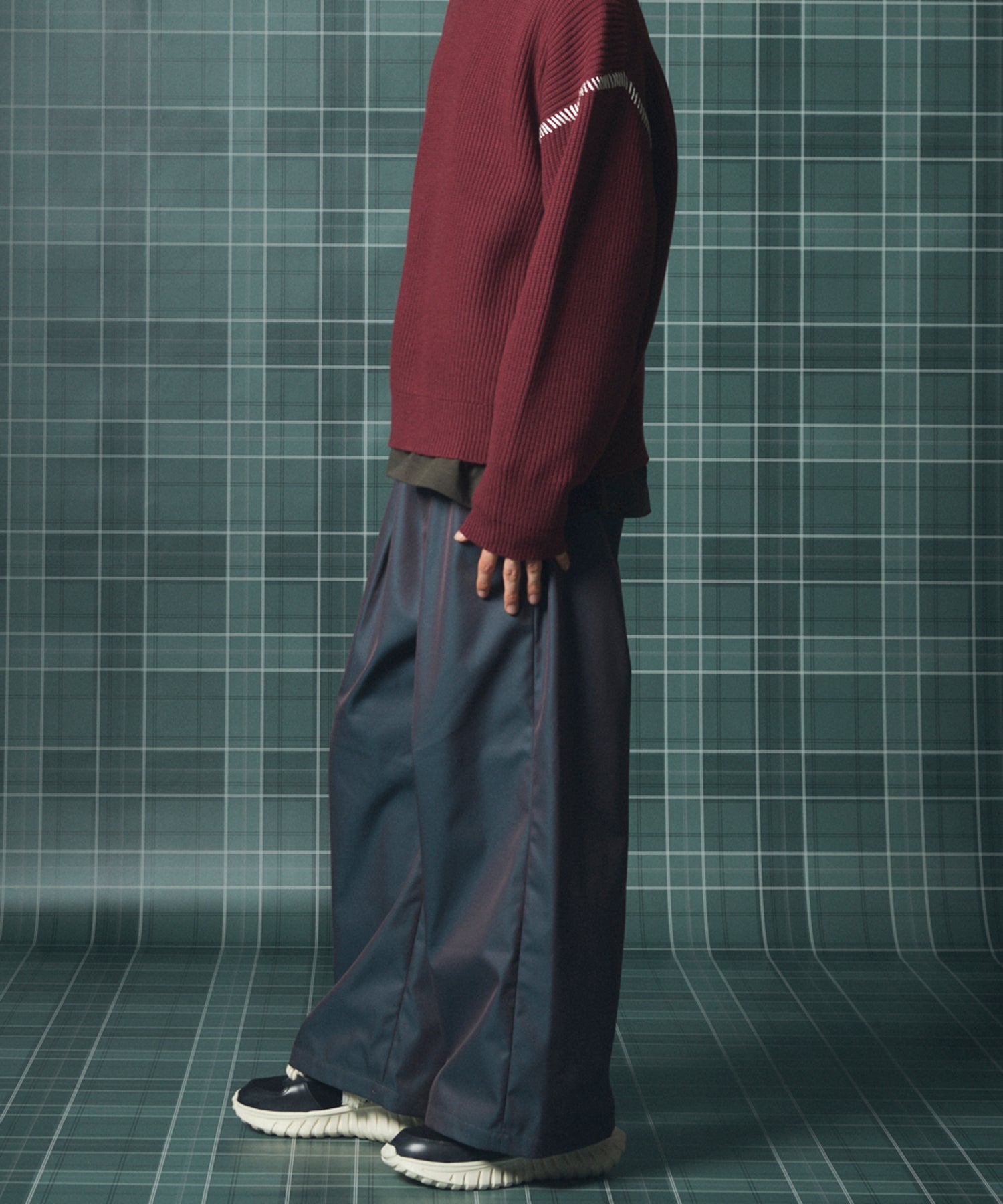 [26AW PRE-ORDER] Banana Curve Silhouette Prime-Wide Cargo Trousers