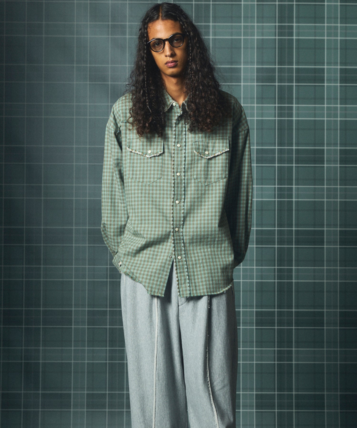 【26AW PRE-ORDER】デストロイダメージプライムオーバーコットンネルウエスタンシャツ