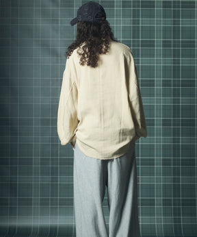 【26AW PRE-ORDER】ディープフロントネックプライムオーバー3Bウールリネンスキッパーシャツ