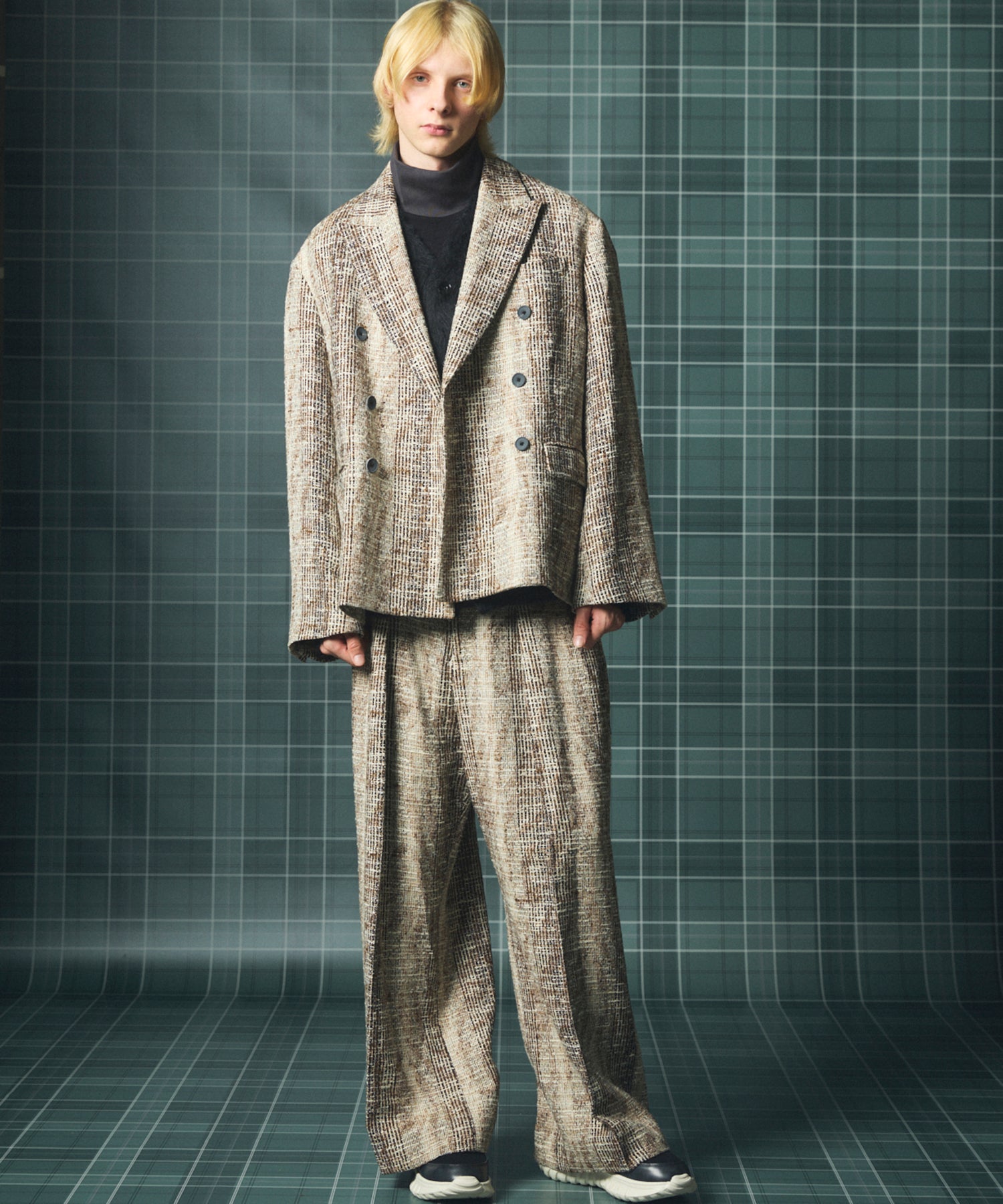 【26AW PRE-ORDER】カラースイッチングアクリルウールポンチプライムオーバーモックネックスウェット