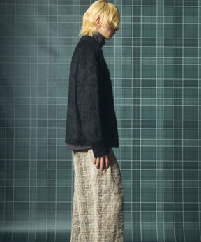 【26AW PRE-ORDER】シャギーニットプライムオーバーYネックカーディガン