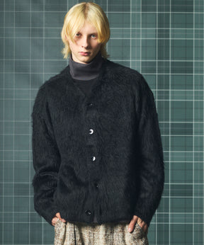 【26AW PRE-ORDER】シャギーニットプライムオーバーYネックカーディガン