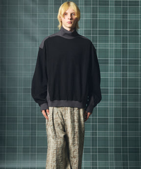 【26AW PRE-ORDER】カラースイッチングアクリルウールポンチプライムオーバーモックネックスウェット