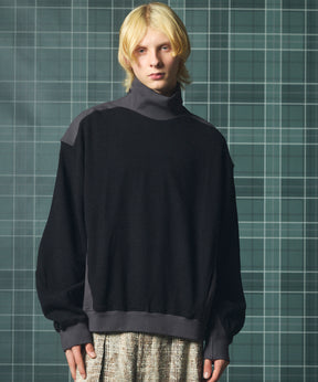 【26AW PRE-ORDER】カラースイッチングアクリルウールポンチプライムオーバーモックネックスウェット