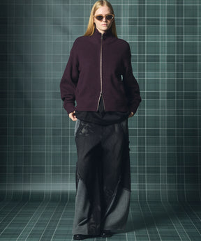 Different Material Docking Prime-Wide Denim Pants