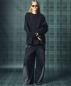 Airy Striped Gabardine Prime-Over Short-sleeved Shirt