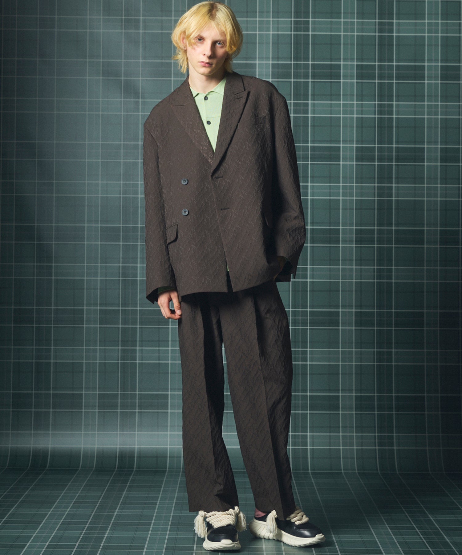 [26AW PRE-ORDER] Butcher fabric prime wide one tuck slacks