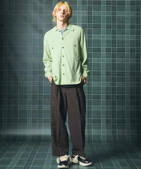 【26aw PRE-ORDER】纯棉巴尔法蕾丝超领亨利领长袖针织T恤