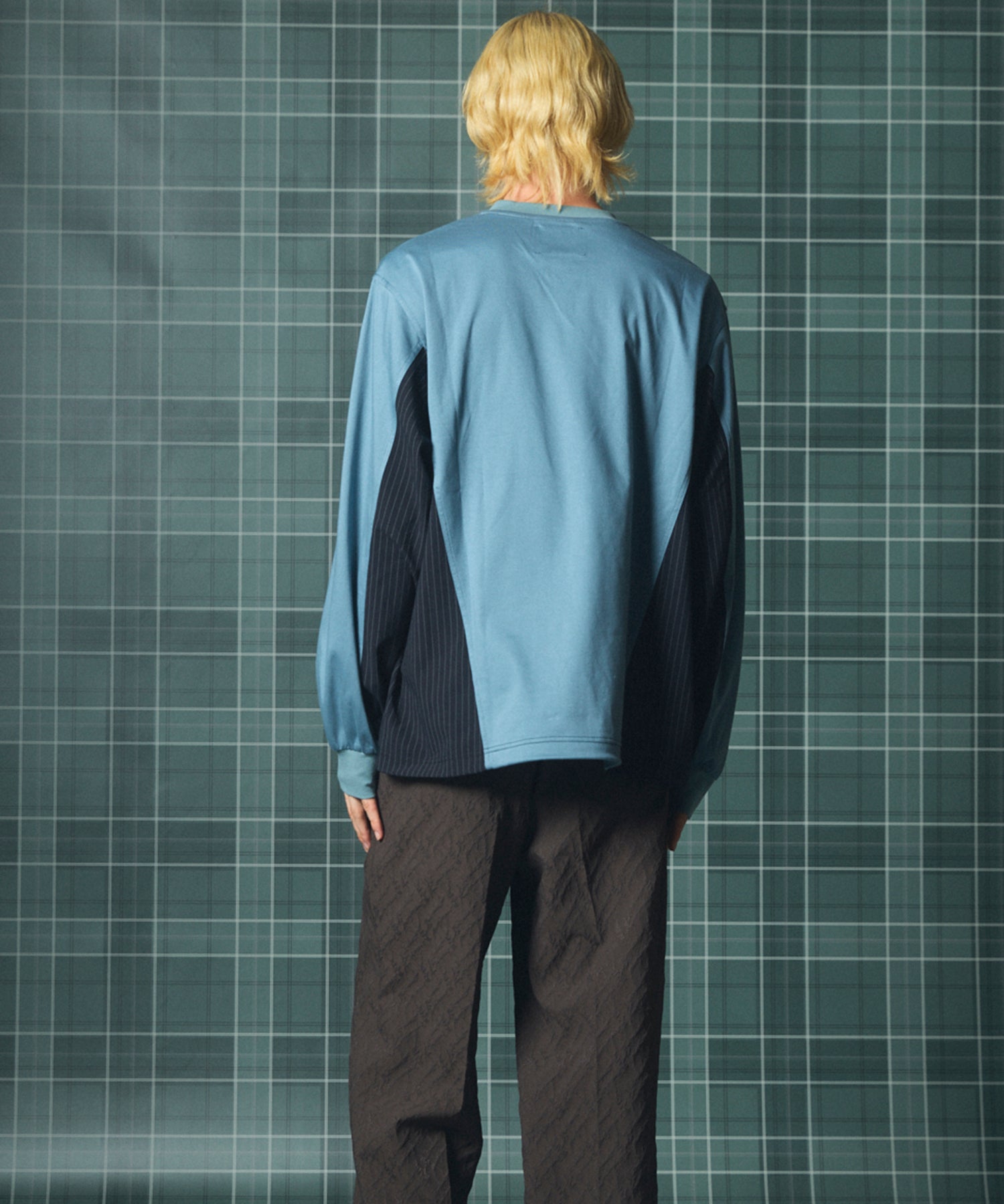 【26aw PRE-ORDER】纯棉巴尔法蕾丝超领亨利领长袖针织T恤