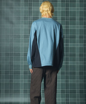 【26aw PRE-ORDER】纯棉巴尔法蕾丝超领亨利领长袖针织T恤