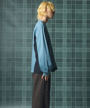 【26aw PRE-ORDER】纯棉巴尔法蕾丝超领亨利领长袖针织T恤