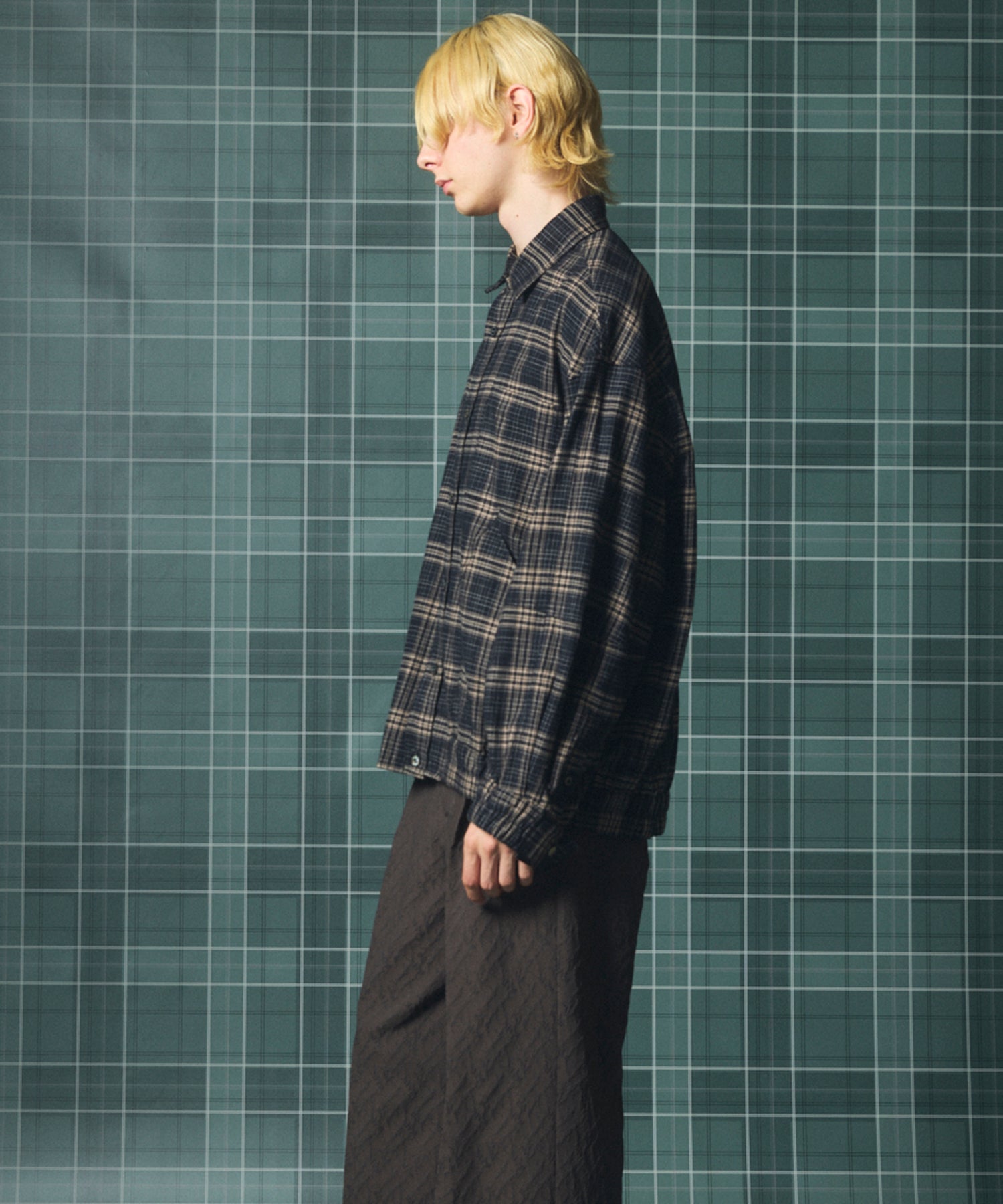 【Italian Dead Stock Fabric】Prime-Over Regular Collar Long Sleeve Shirt