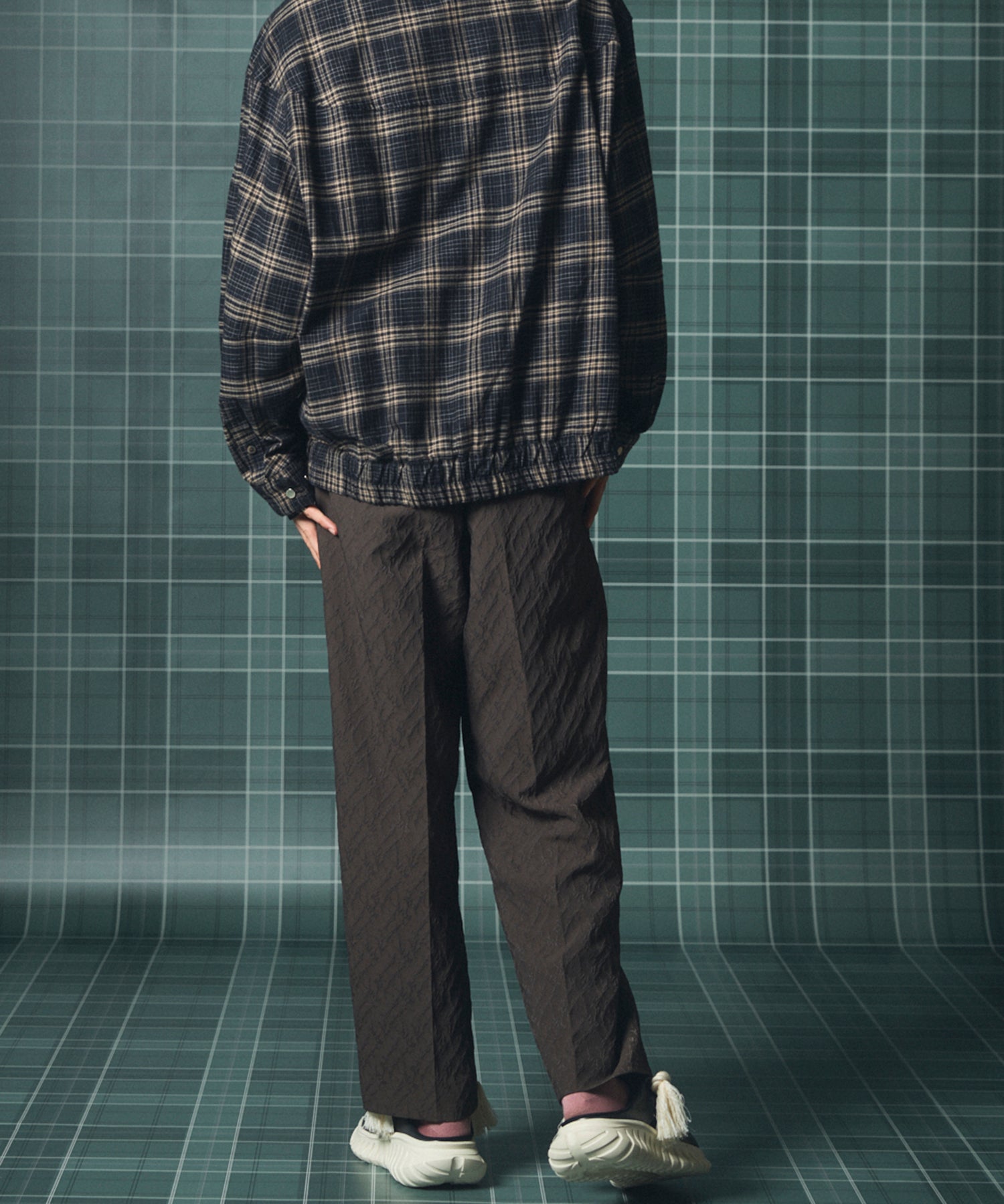 [26AW PRE-ORDER] Butcher fabric prime wide one tuck slacks