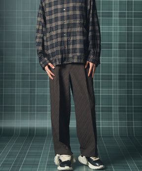 [26AW PRE-ORDER] Butcher fabric prime wide one tuck slacks