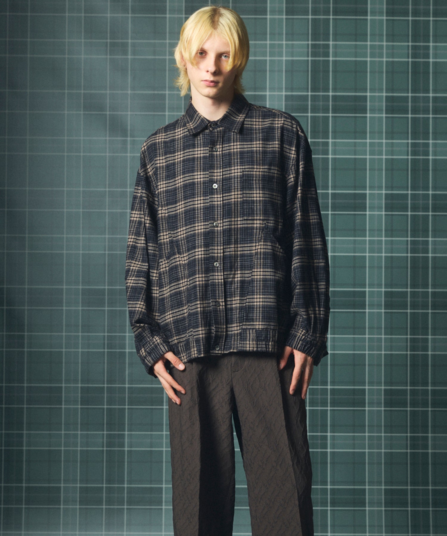 【Italian Dead Stock Fabric】Prime-Over Regular Collar Long Sleeve Shirt