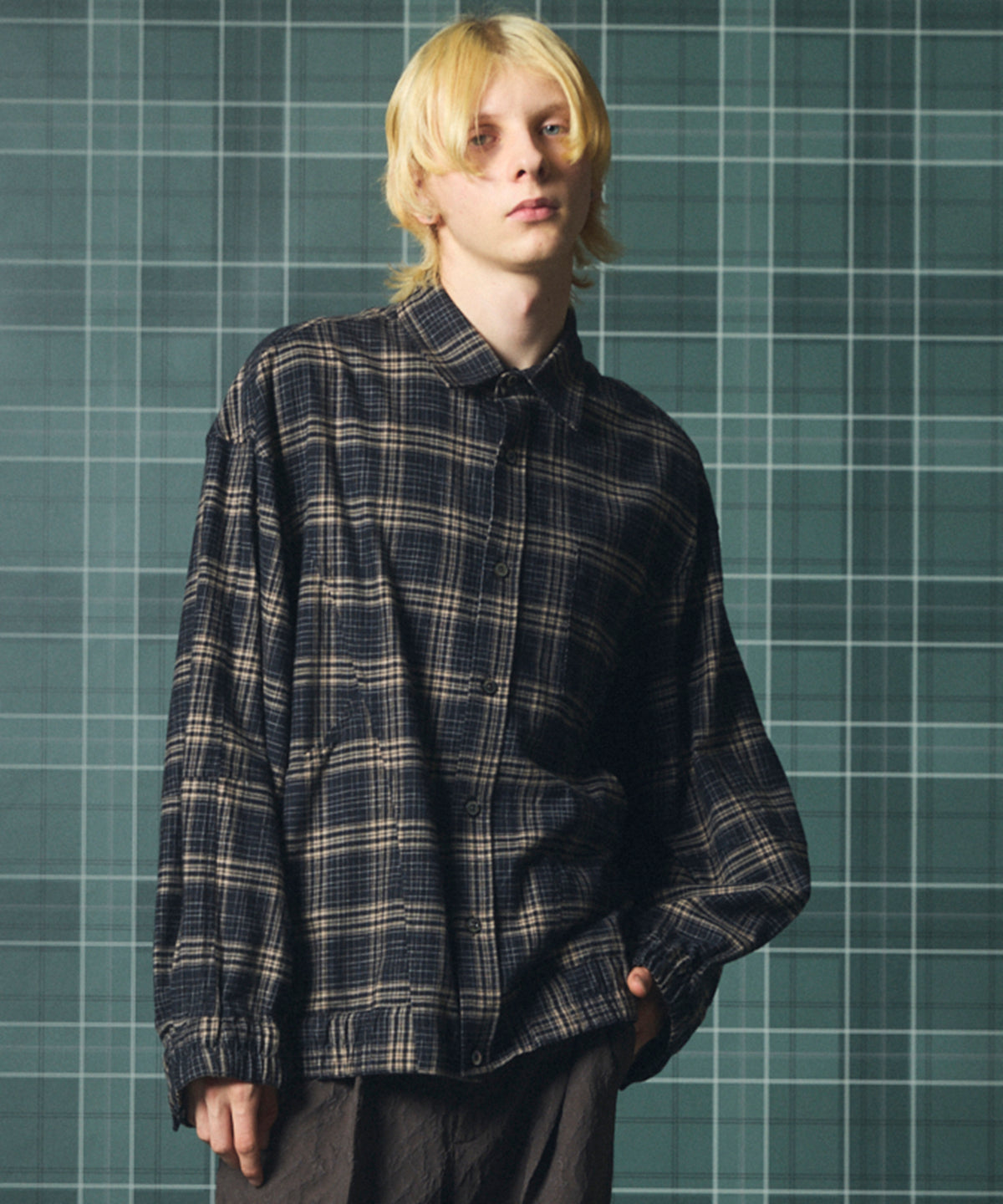 【Italian Dead Stock Fabric】Prime-Over Regular Collar Long Sleeve Shirt