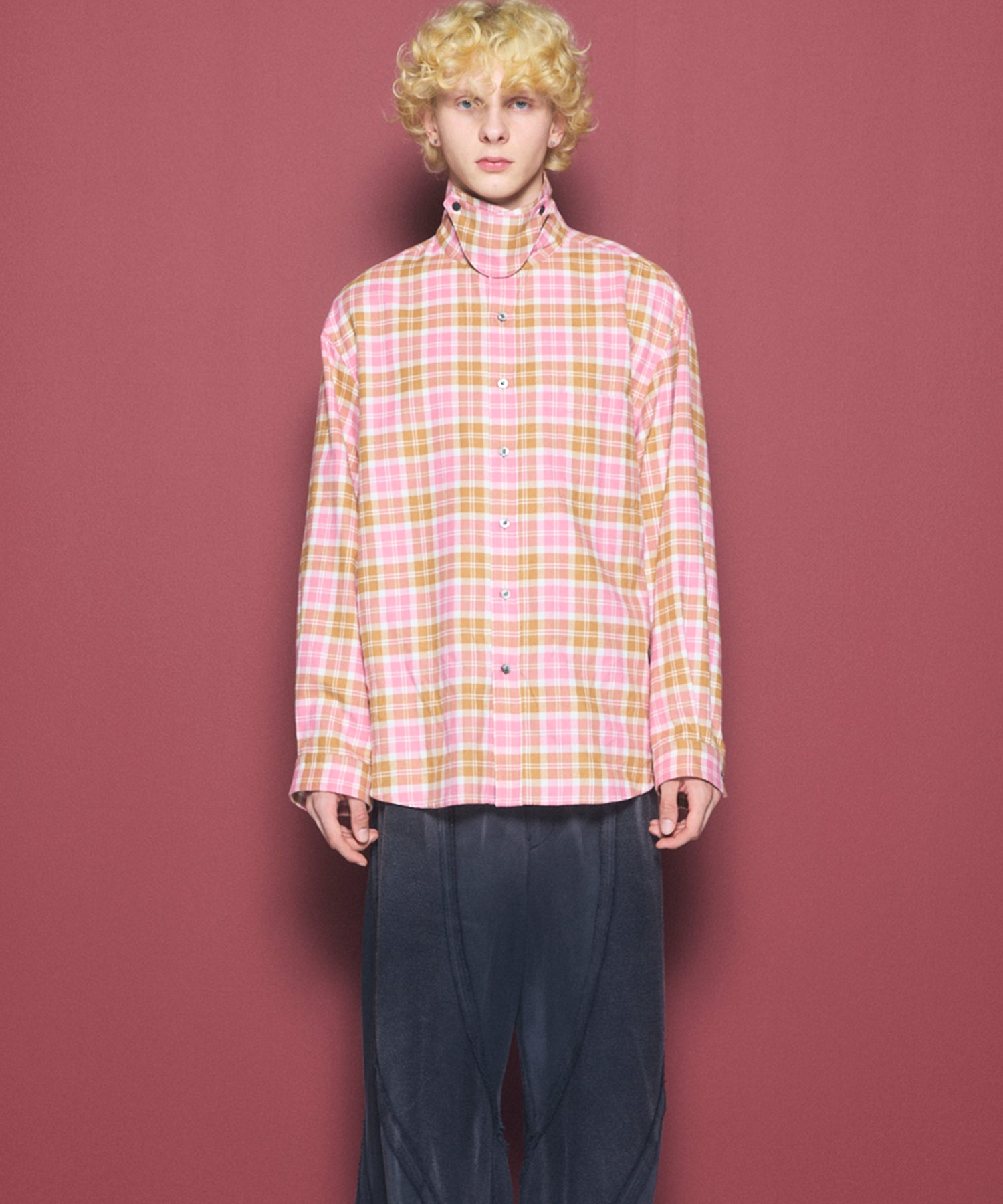 [26AW PRE-ORDER] [Italian dead stock fabric] Prime over regular collar shirt coat